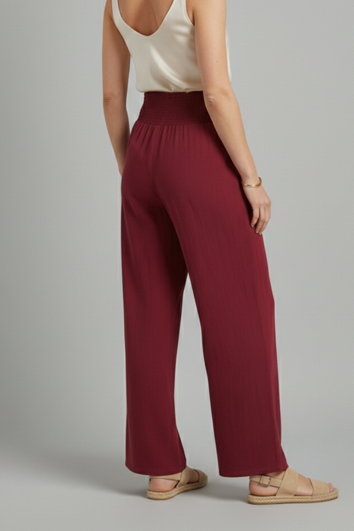 Women’s Trousers with High Waist and Wide Legs