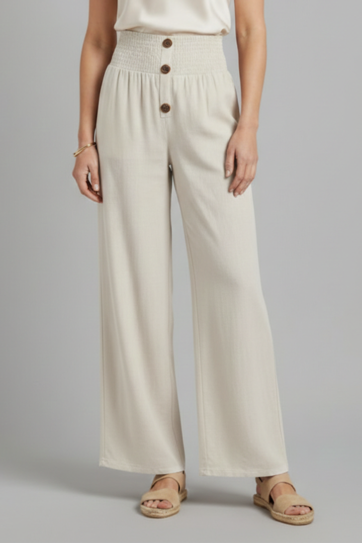 Women’s Trousers with High Waist and Wide Legs