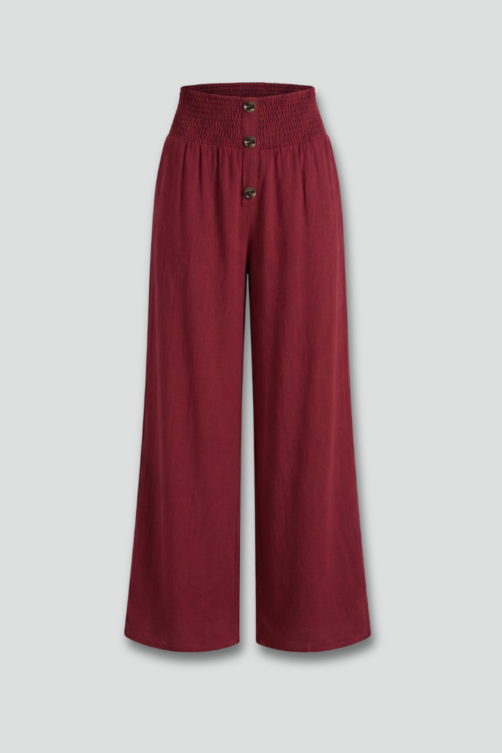 Women’s Trousers with High Waist and Wide Legs