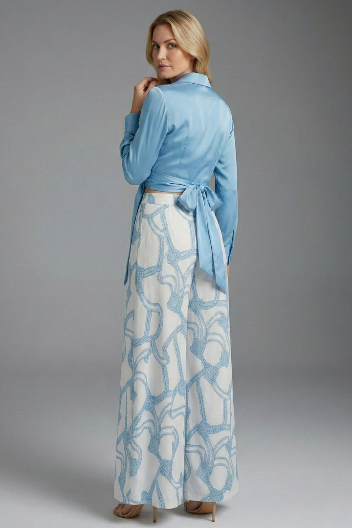 Women’s Two Piece Set with Long Sleeve Crop Top and Maxi Skirt