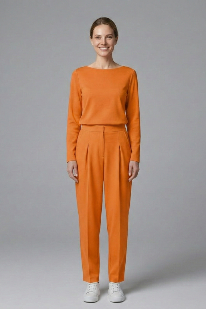 Women’s Two Piece Set with Long Sleeves and Elastic Waist