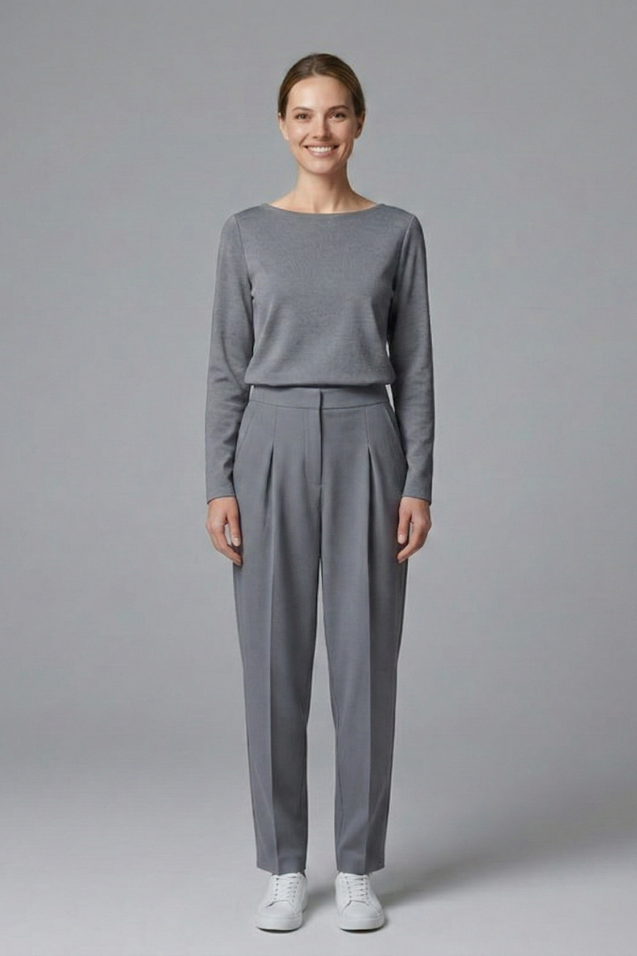 Women’s Two Piece Set with Long Sleeves and Elastic Waist