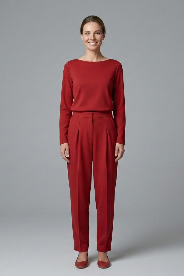 Women’s Two Piece Set with Long Sleeves and Elastic Waist