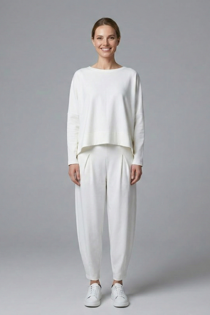 Women’s Two Piece Set with Long Sleeves and Elastic Waist