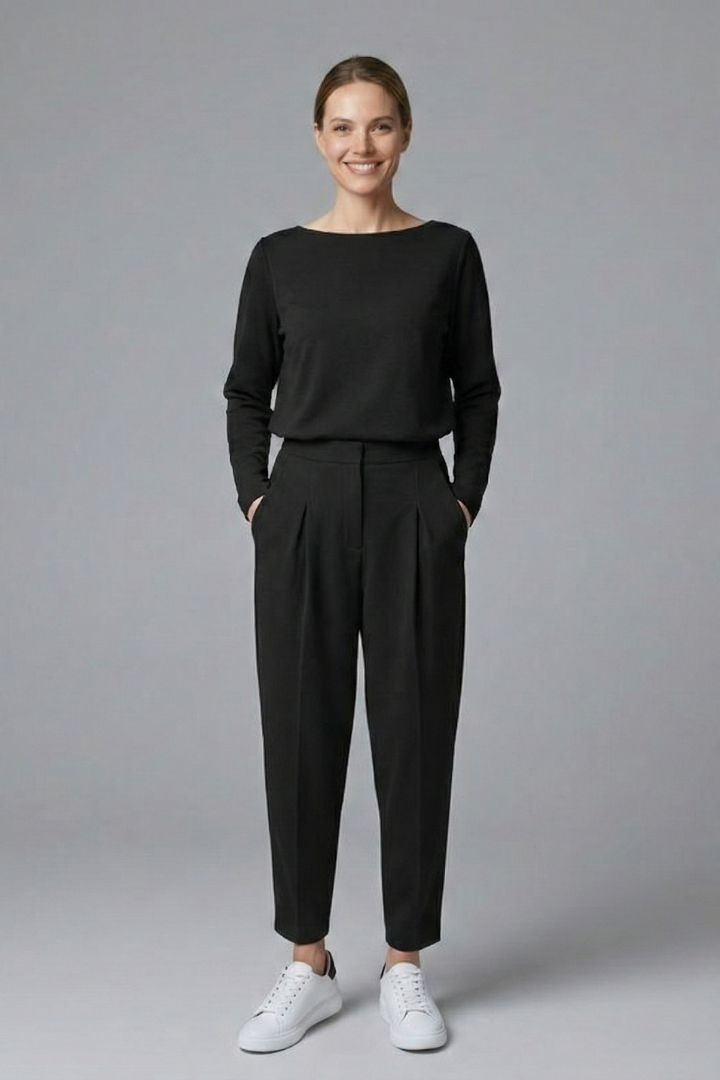 Women’s Two Piece Set with Long Sleeves and Elastic Waist