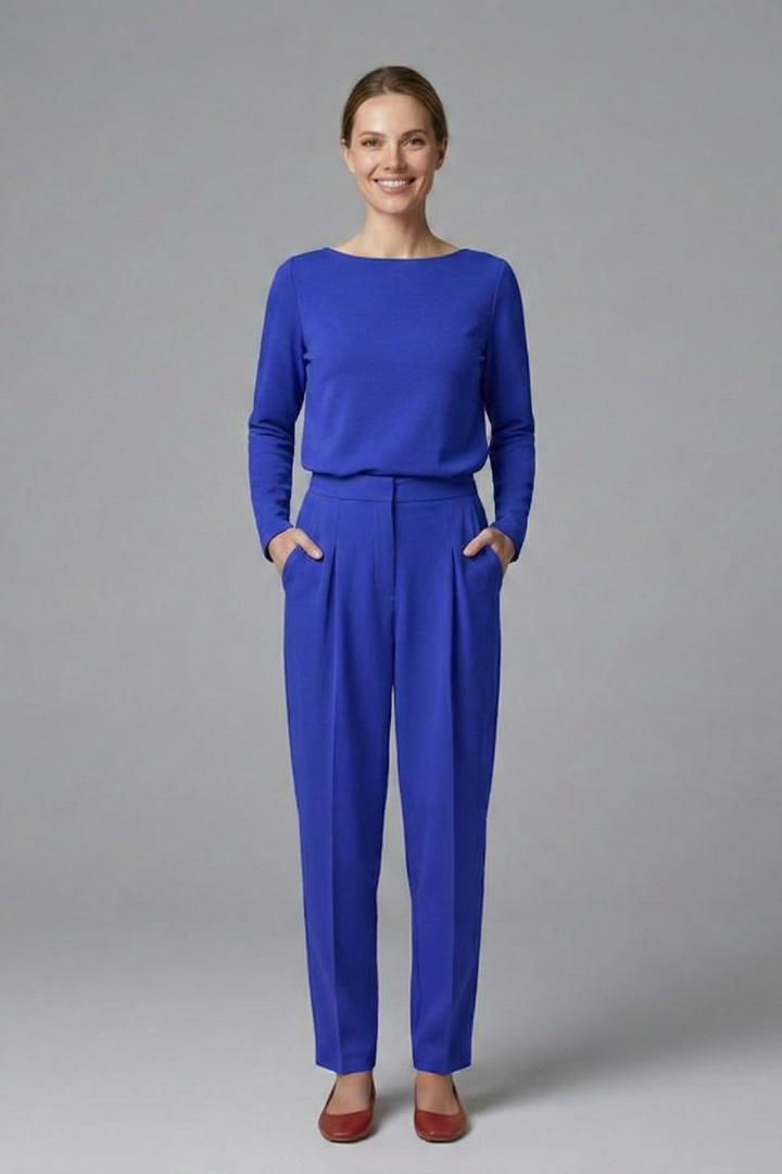 Women’s Two Piece Set with Long Sleeves and Elastic Waist