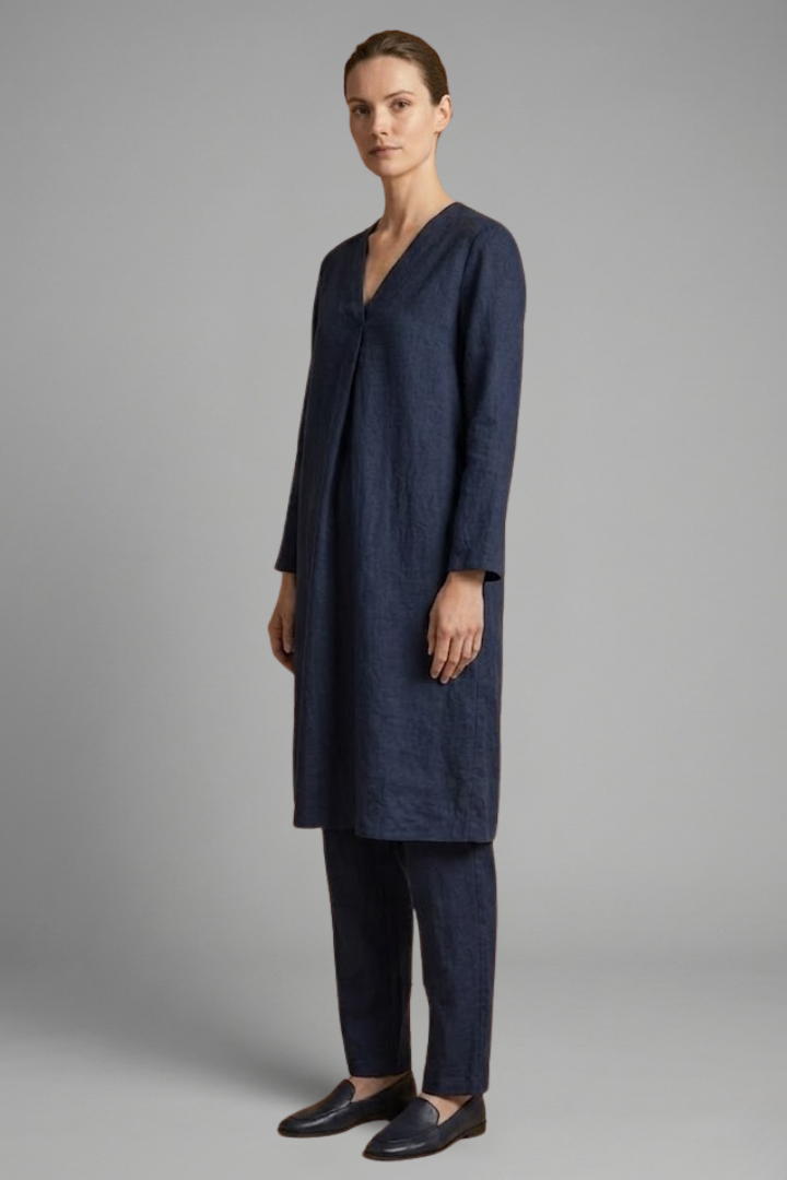 Women’s Two Piece Set with Short Sleeves and Full Length Trousers