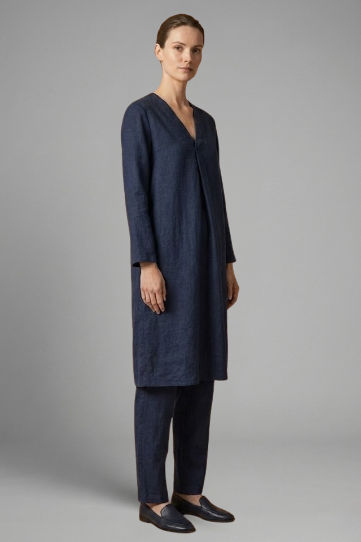 Women’s Two Piece Set with Short Sleeves and Full Length Trousers