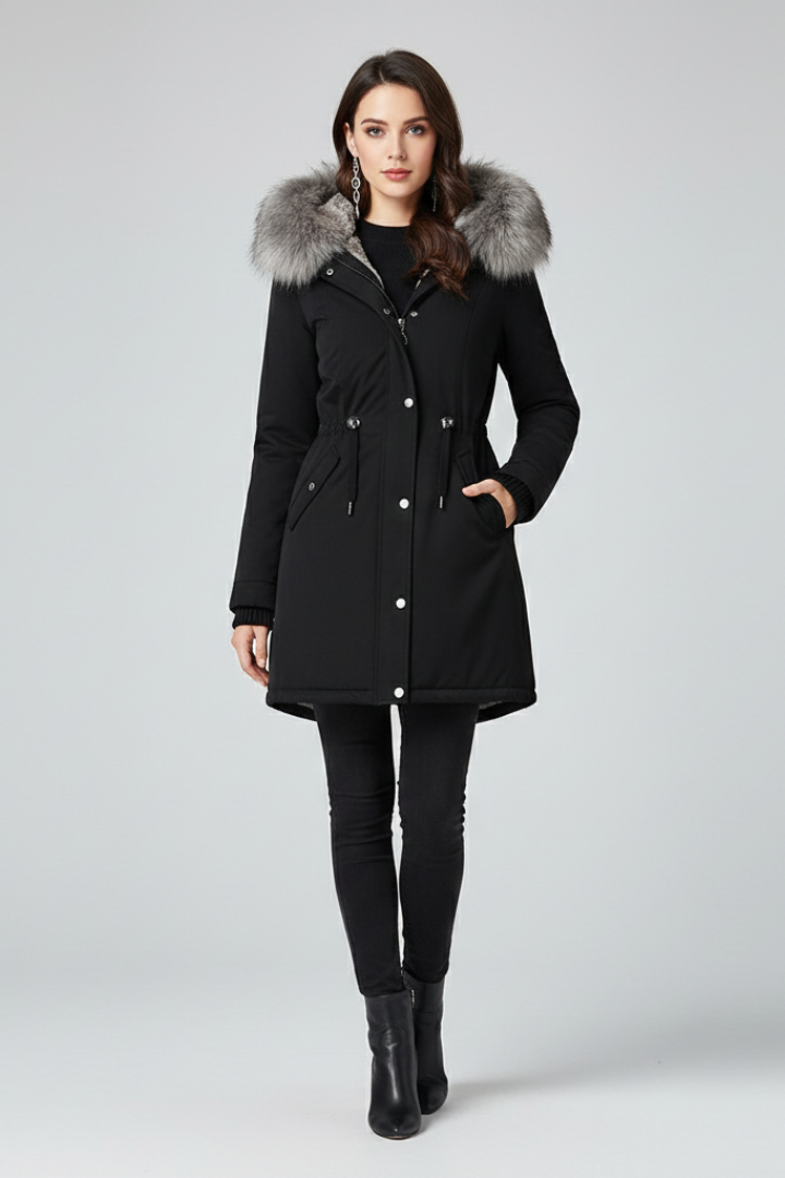 Women’s Winter Coat with Hood and Thermal Insulation