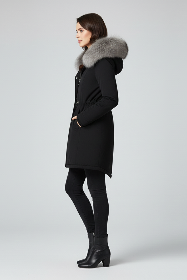 Women’s Winter Coat with Hood and Thermal Insulation