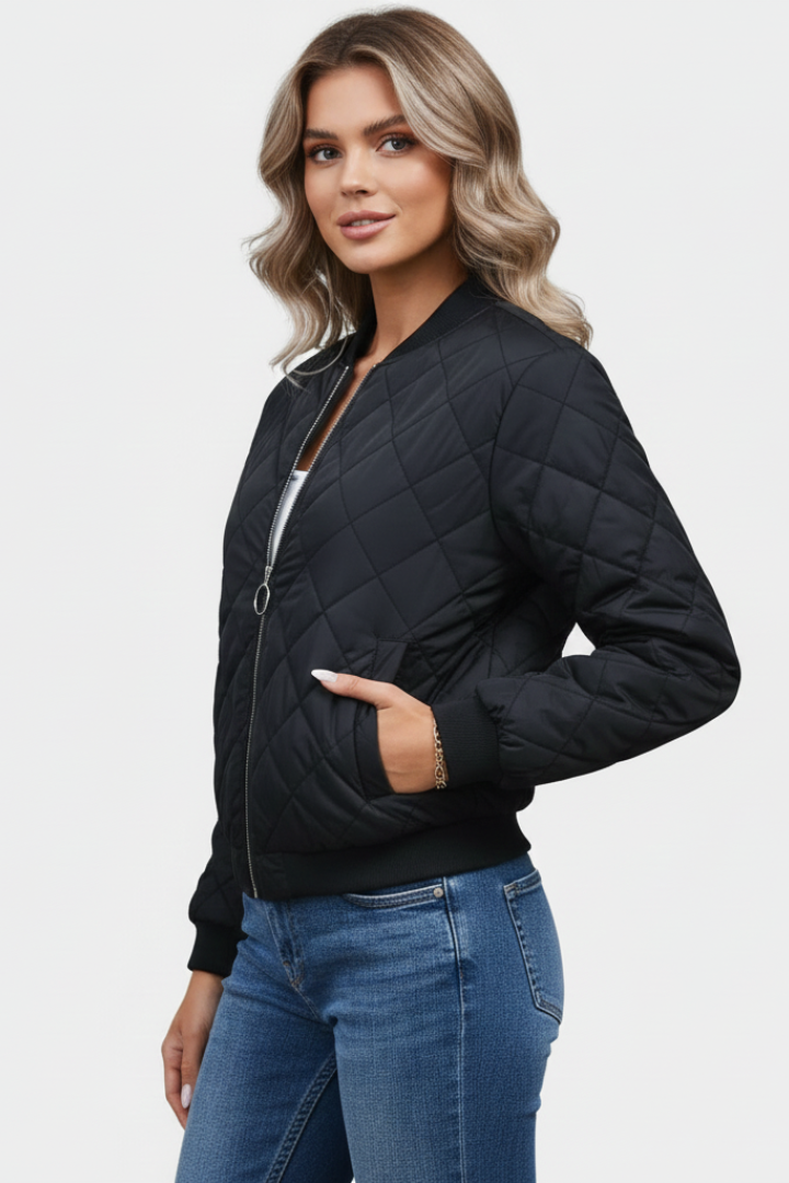 Women’s Zip Jacket with Quilted Surface