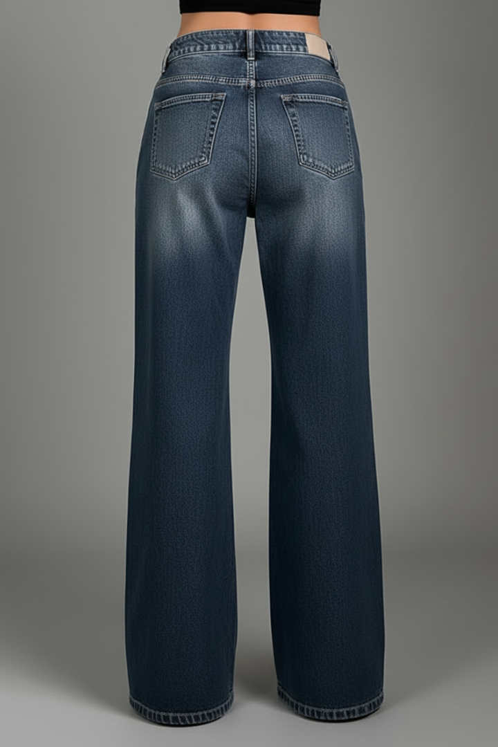 Women’s Trousers with Mid Waist and Wide Leg